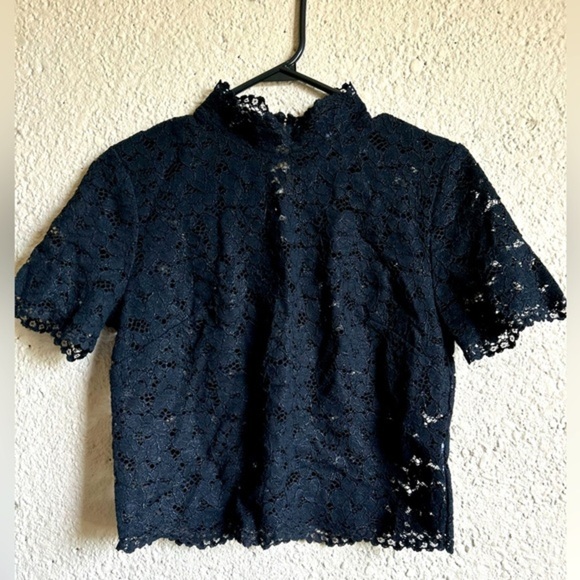 Bebe Black Lace Top Size XS - Picture 1 of 4